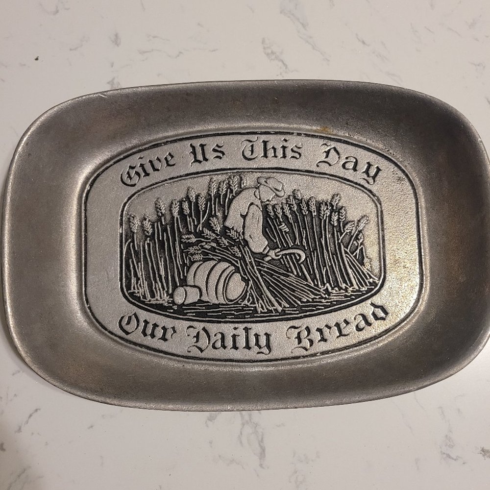 Armitale Wilton Vintage Give Us This Day Our Daily Bread Tray